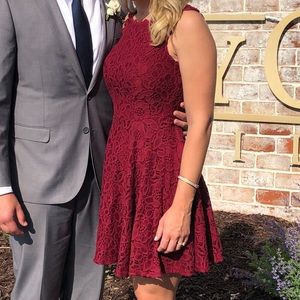 Lace wedding guest dress